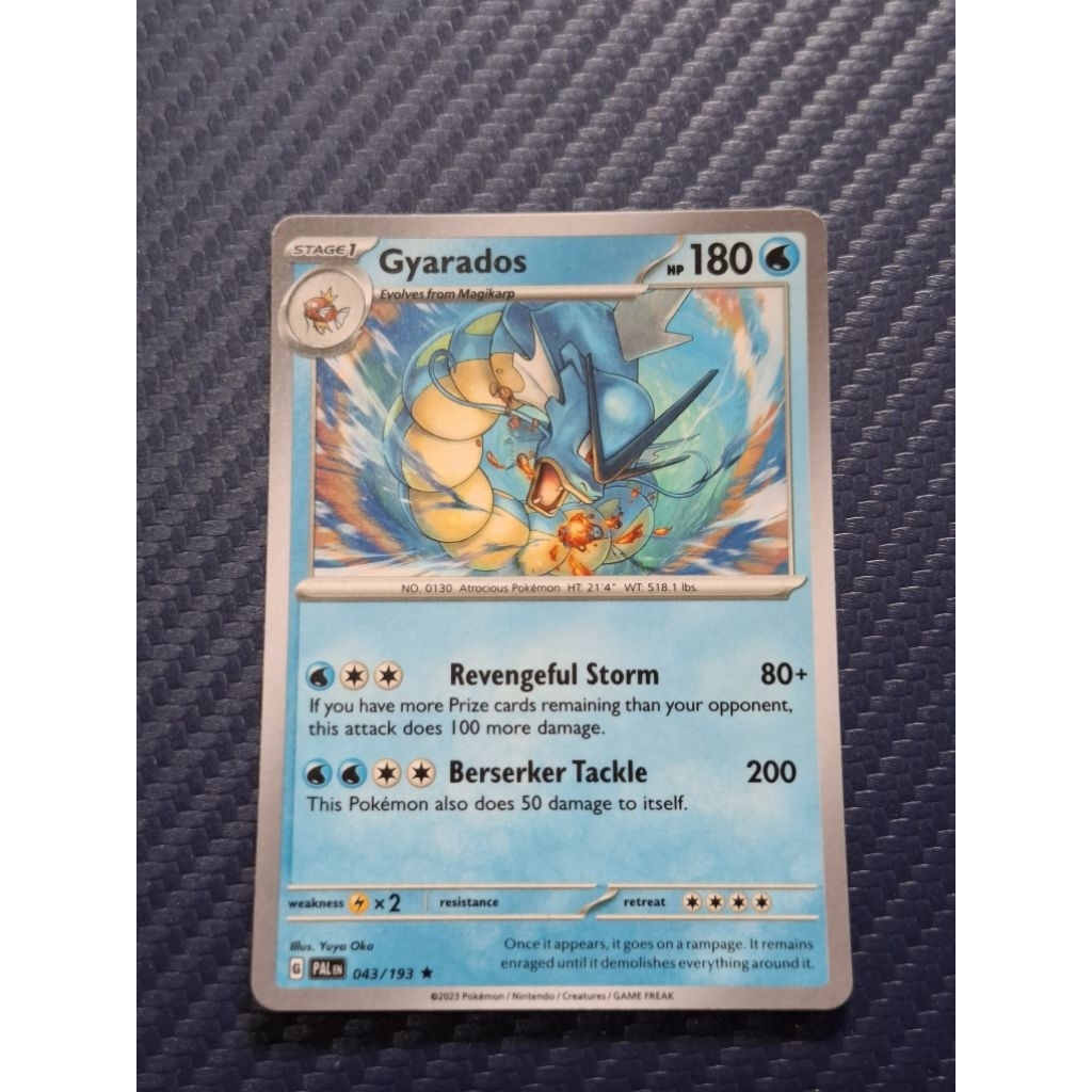 kartu pokemon original common gyarados pal 043/193