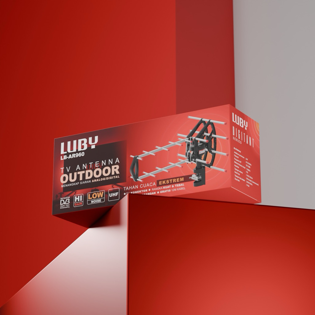 LUBY Antena TV Outdoor Digital LUBY LBAR960 Remote Control For LCD & LED TV, SINYAL TV LANCAR
