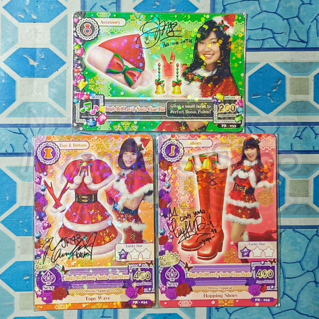 Aikatsu Jingle Bell Lovely Santa Claus Coordination | Kartu Natal JKT48 | Gen 2 Haruka Hanna Yupi