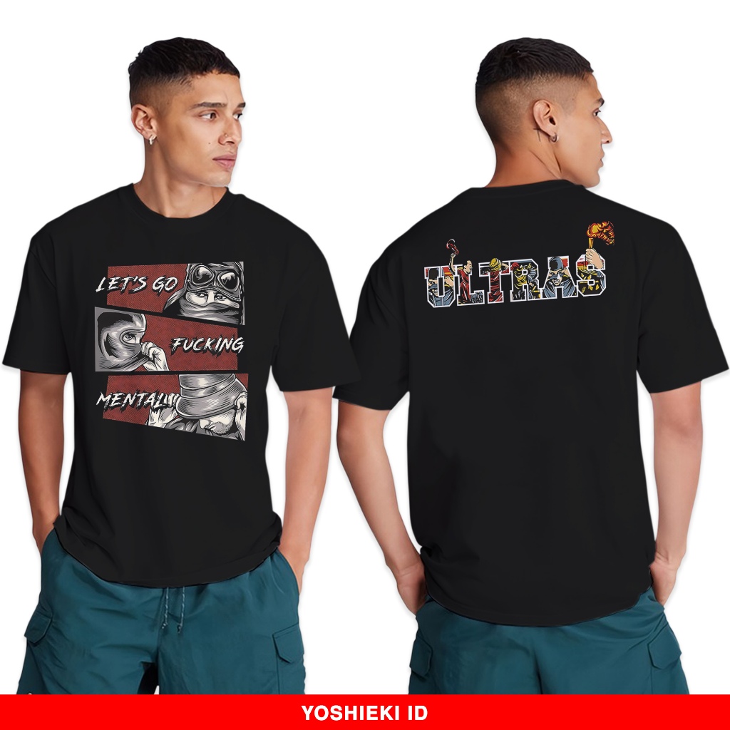 Yoshieki Apparel Kaos T-Shirt "ULTRAS GARUDA" Lets Go Fucking Mentality  Combed 30s / kaos Garuda Fa