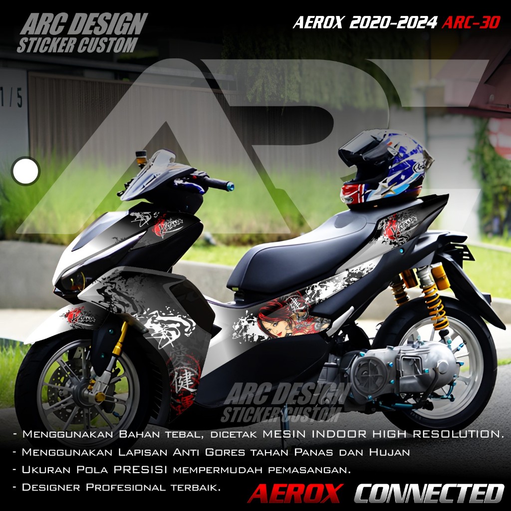 (PROMO COD) TERBARU Decal Sticker Yamaha Aerox 155 New Connected Full body - Stiker Skotlet Variasi 