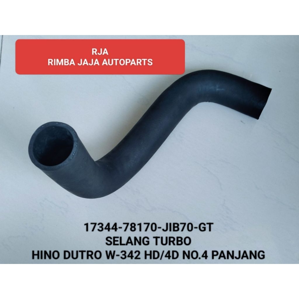 SELANG TURBO AIR HOSE UNTUK MOBIL HINO DUTRO WU-342 HD,4D NO.4 PANJANG (17344-78179-J1B70-GT)(PANJAN