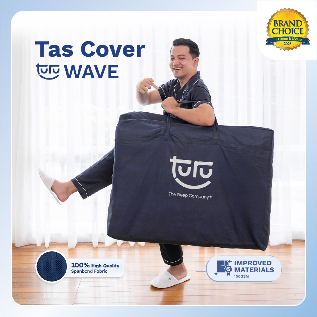 Tas Bag Cover Kasur Lipat TURU Wave Spunbound Tebal - Dark Blue