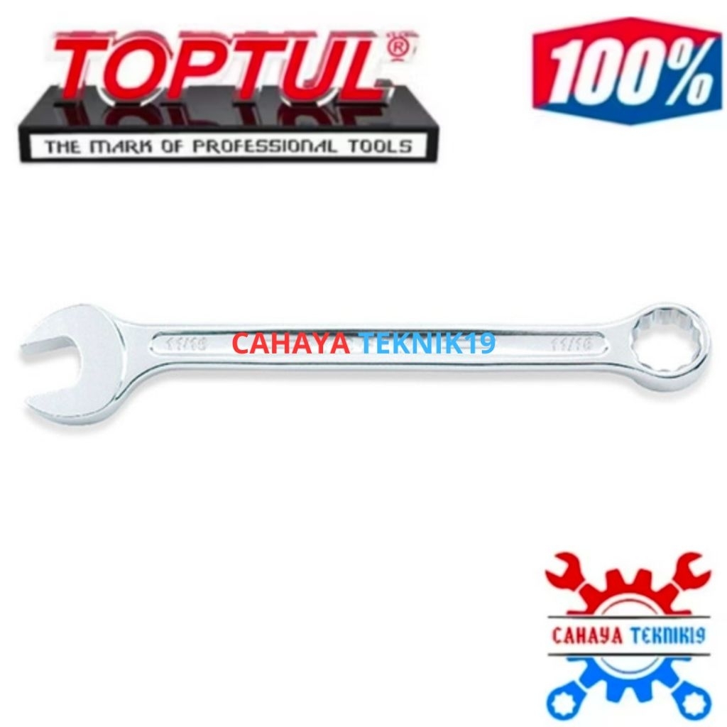 Super-Torque Combination Wrench 15° Offset 1/2" Toptul ACEW1616