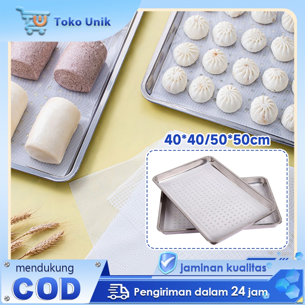 Alas Kukusan Silikon Tatakan Kukusan Anti Lengket Mudah Dibersihkan Alas Kukus Dimsum Persegi