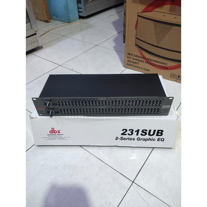 Equalizer Graphic DBX 231S (2 x 31 Band) Dual Channel dengan Subwoofer Output 2U Hitam | DBX 231S DB