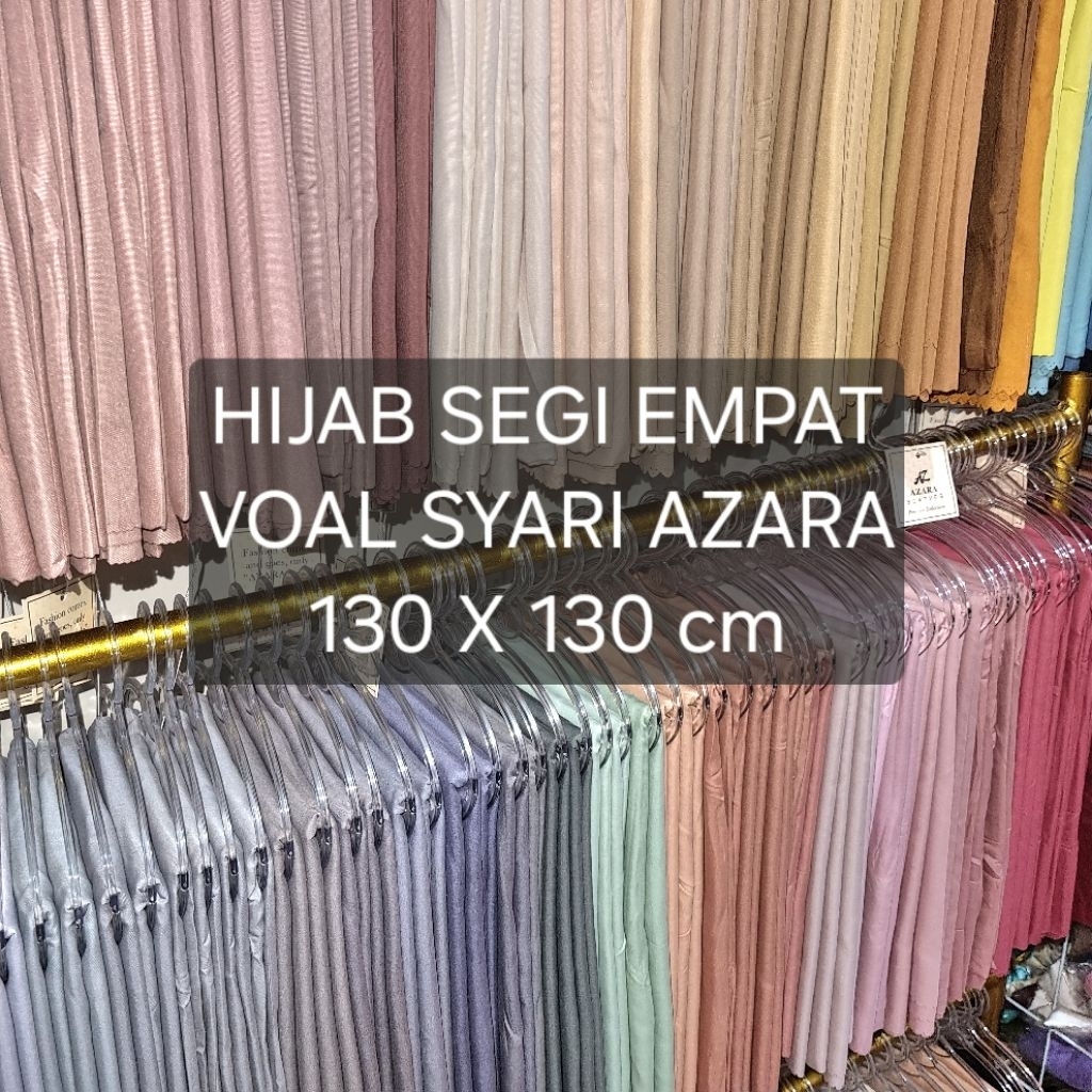 130 x 130 cm Oskara Syari Azara Hijab Segi Empat Voal Polos Syari