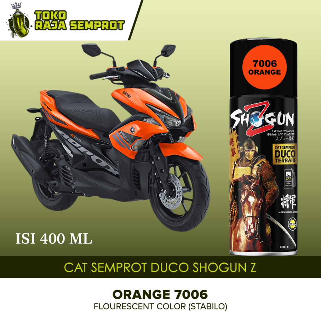 Cat Semprot Pilok Motor Shogun Z Paint Duco Stabilo Orange 7006