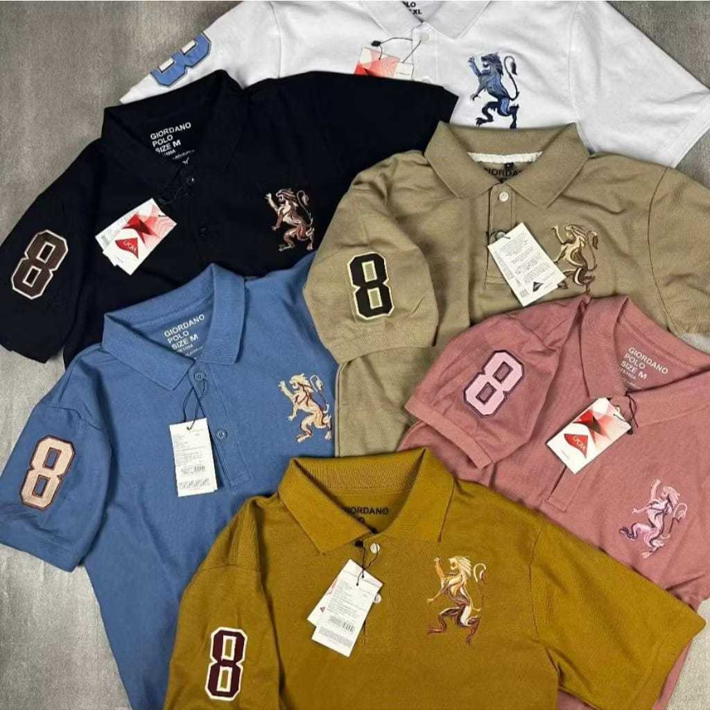 KAOS KERAH SUPER GIORDANO PRIA TRENDY CASUAL /KAOS KERAH WANITA IMPORT