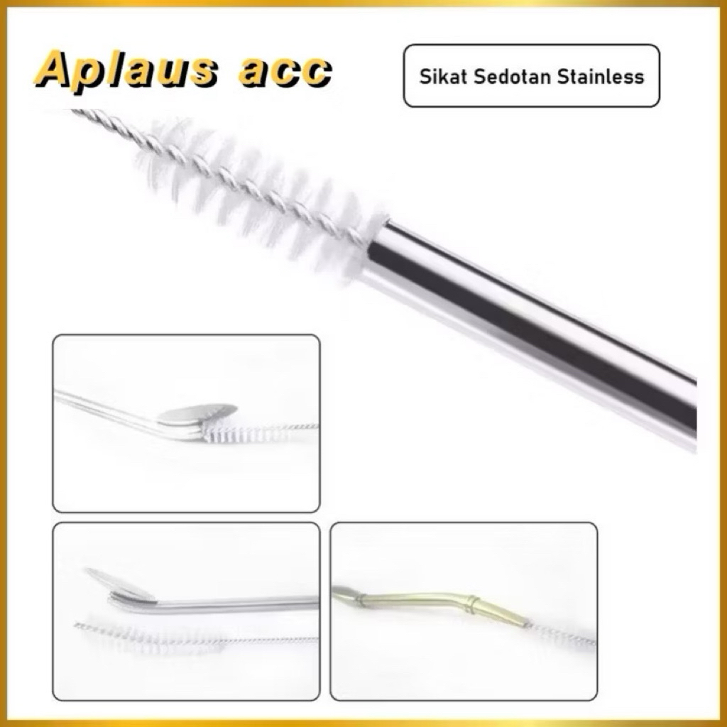 (GROSIRAN) Sikat Sedotan Stainless 17cm Sikat Pembersih Sedotan Brush Cleaner