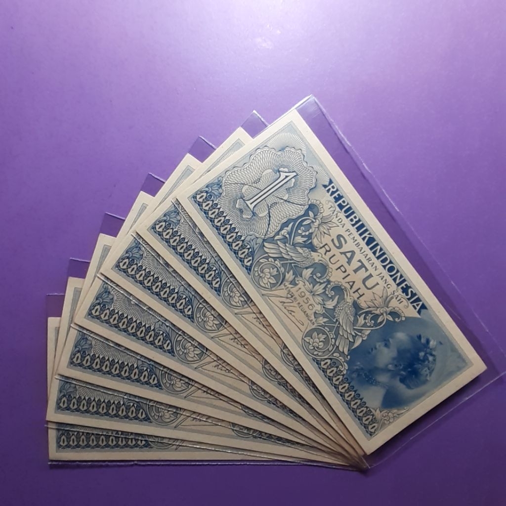 Uang kuno 1 rupiah sukubangsa 1956