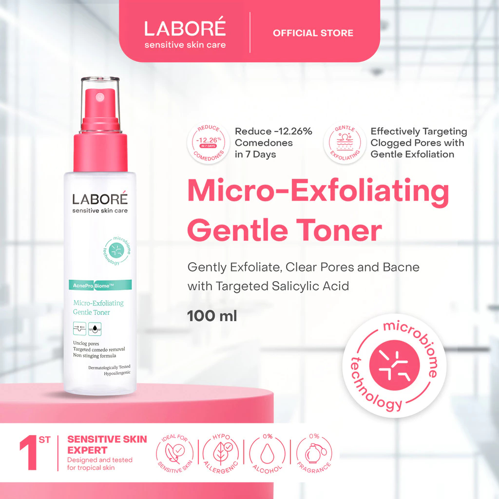 LABORÉ Sensitive Skin Care AcnePro Biome Micro Exfoliating Gentle Toner 100ml - Dermalab Revolutiona