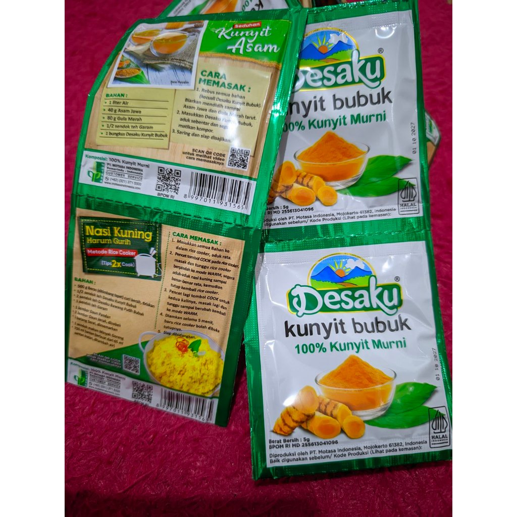 Kunyit Bubuk Desaku Sachet / Kunyit Bubuk Desaku