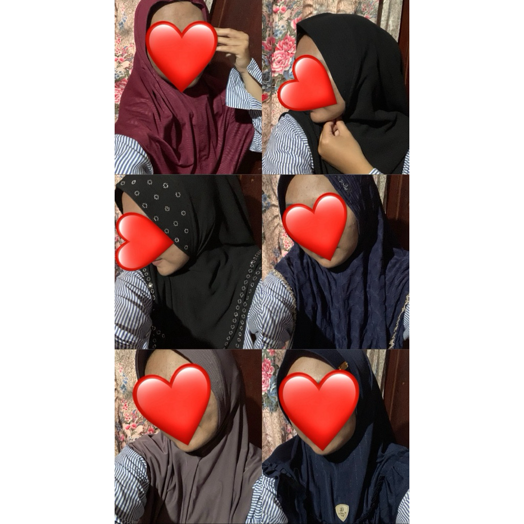 Jilbab Bergo Instan Non Pet Jersey Premium  Hijab bergo pet polos Hijab bergo motif Jilbab payet ker