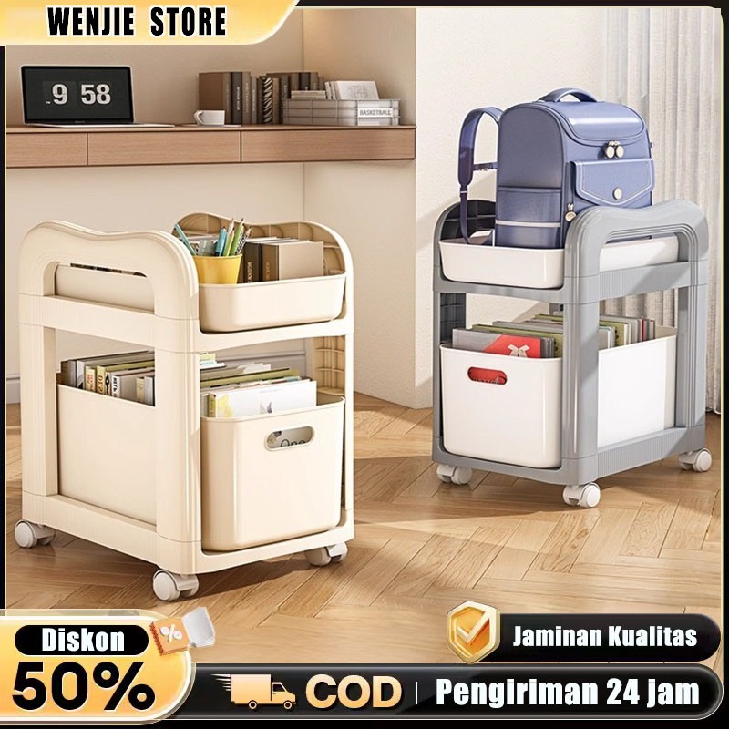 kotak penyimpanan rak buku serbaguna rak tempat buku rak buku minimalis rak buku anak aesthetic  rak