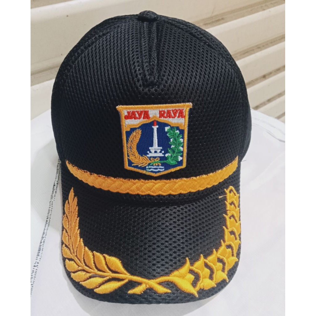 Topi DKI topi jayaraya topi PNS DKI bordir nama