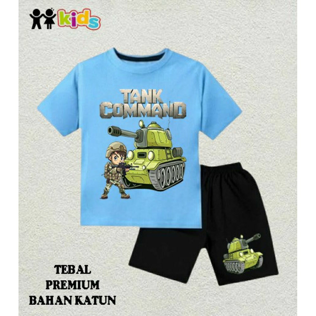 setelan murah anak laki-laki perempuanbaju kaos murah anak laki-laki perempuan motif mobil tank tent