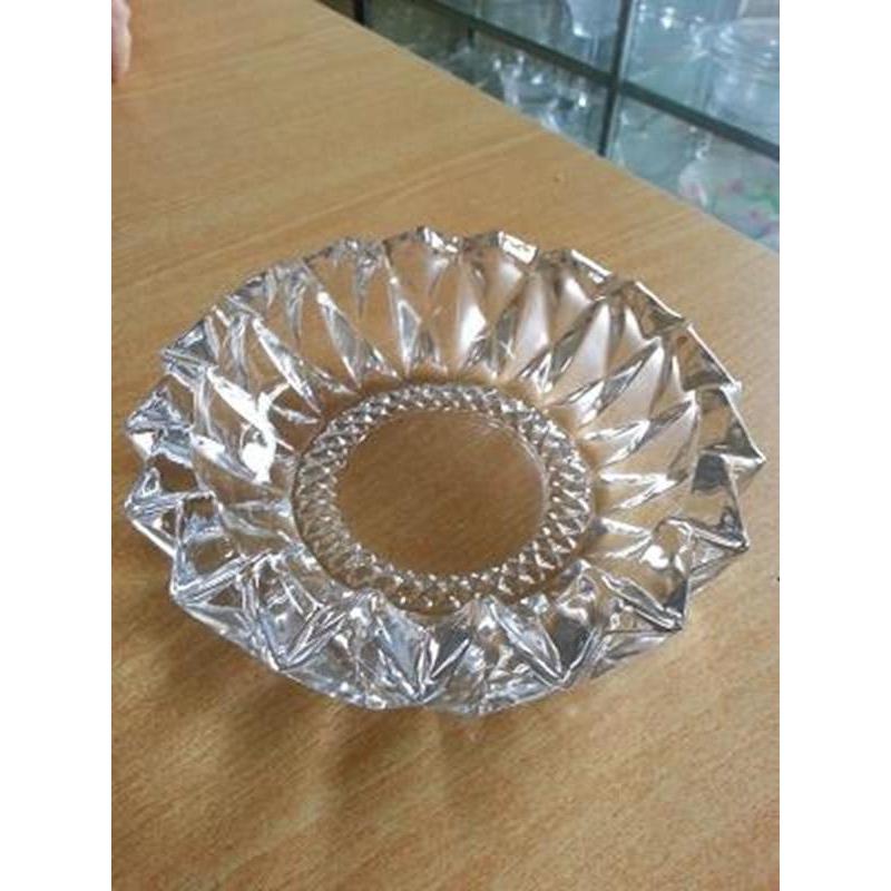 1 SET ISI  2 PCS Asbak Kristal Kaca Untuk Puntung / 2 Pcs Asbak Kristal Kaca Lebar / Asbak Bentuk Kr