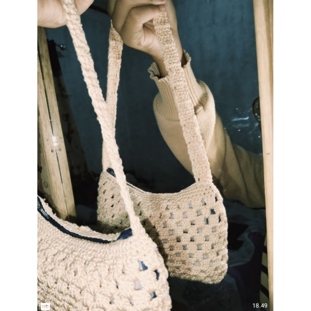 tas bahu/ tas tenteng rajut