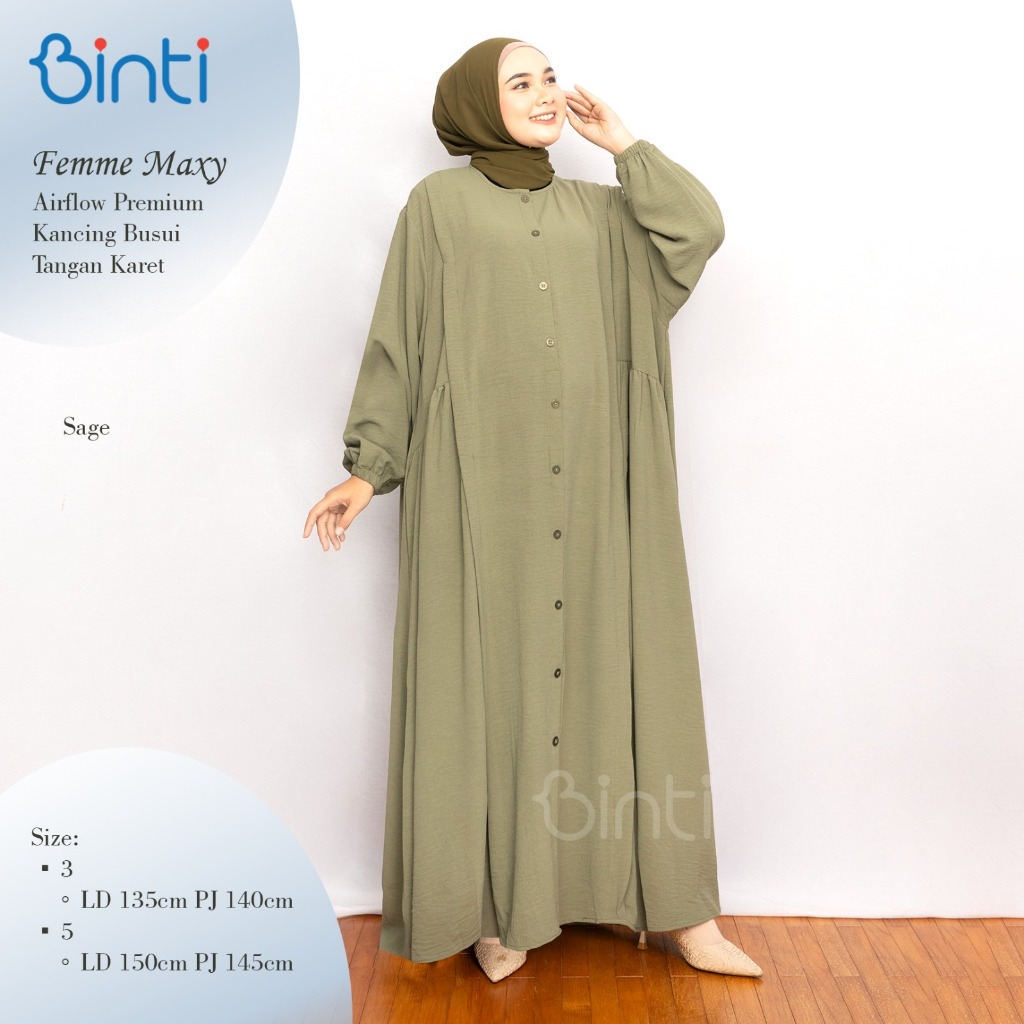 Femme Maxy Gamis Airflow Size Jumbo by Binti
