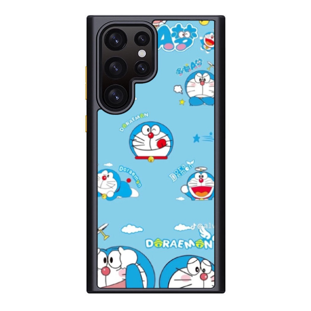 Hybrid Case Casing Samsung Galaxy S25 Ultra S24 S23 S22 S21 S20 Ultra Plus FE , Case Doraemon ,HC102