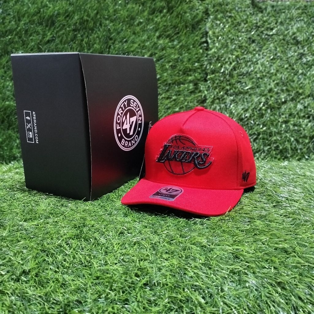 Topi Premium Lakers Hitam Merah Topi Baseball Pria Wanita Higgs Quality