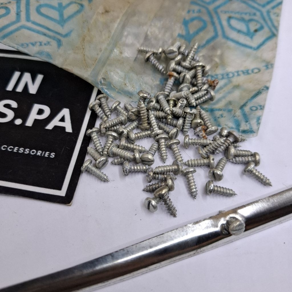 Baut baud min original untuk list pedang karet lidah tengah dek lantai vespa vbb super sprint pts ba