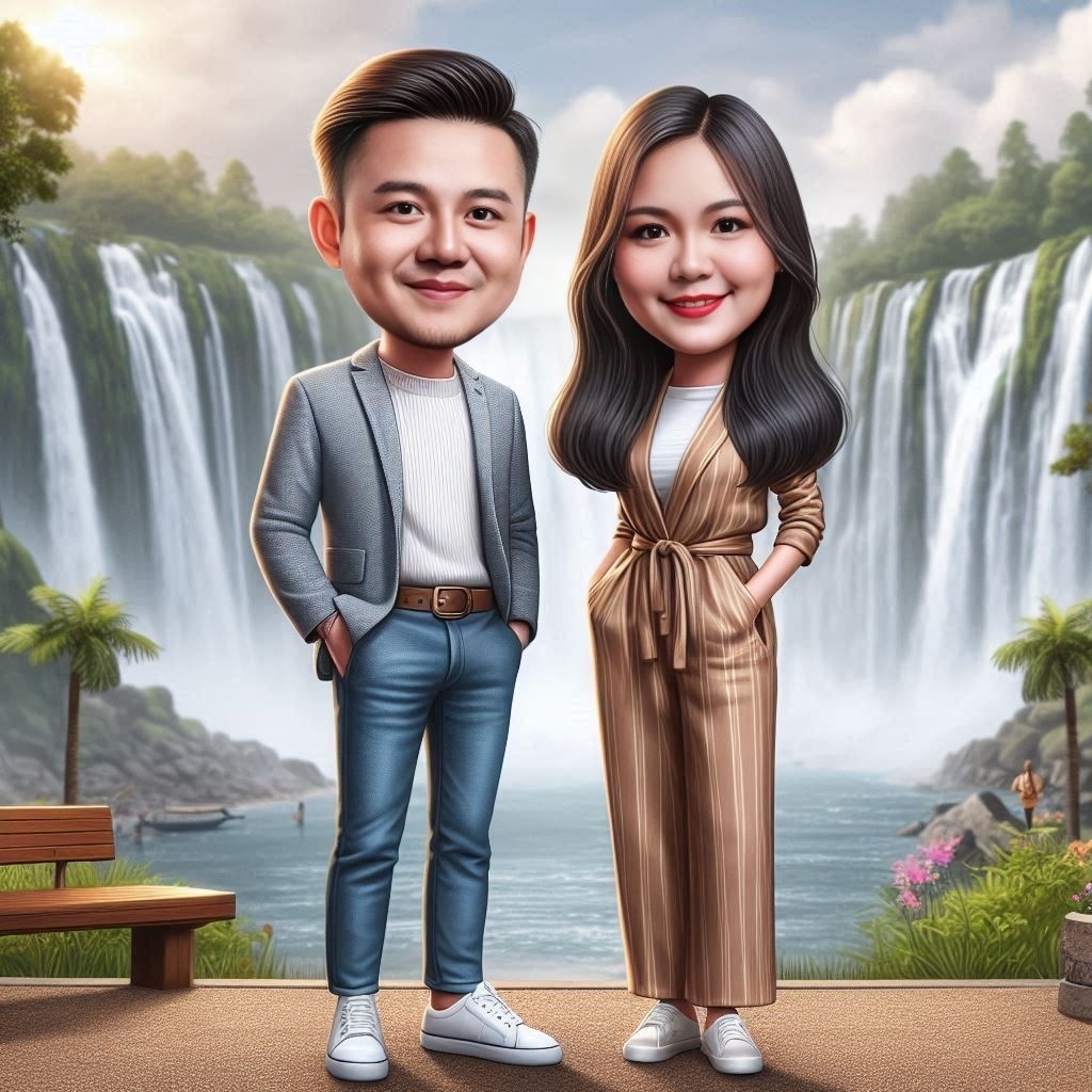 Edit Foto Karikatur Keluarga Bahagia