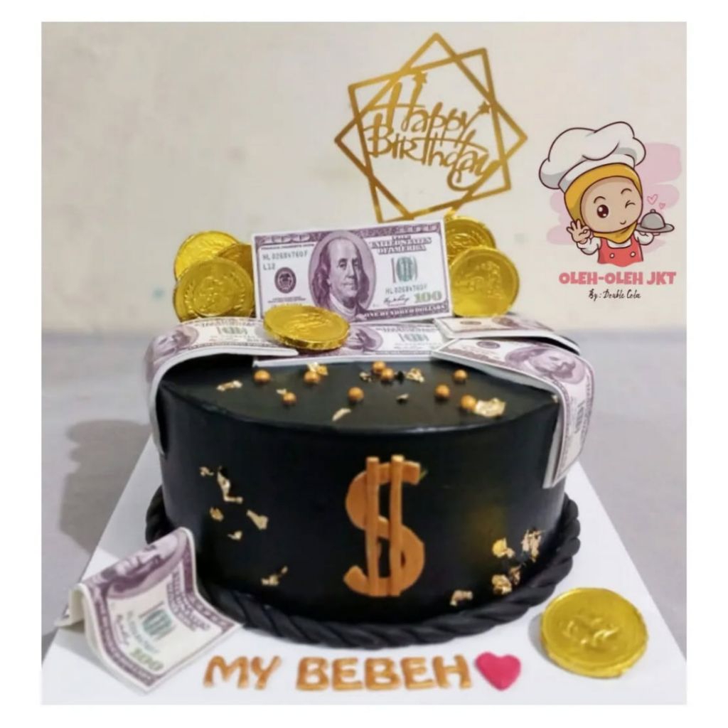 Money Cake / Kue ulang tahun Dollar / Dollar Cake custom