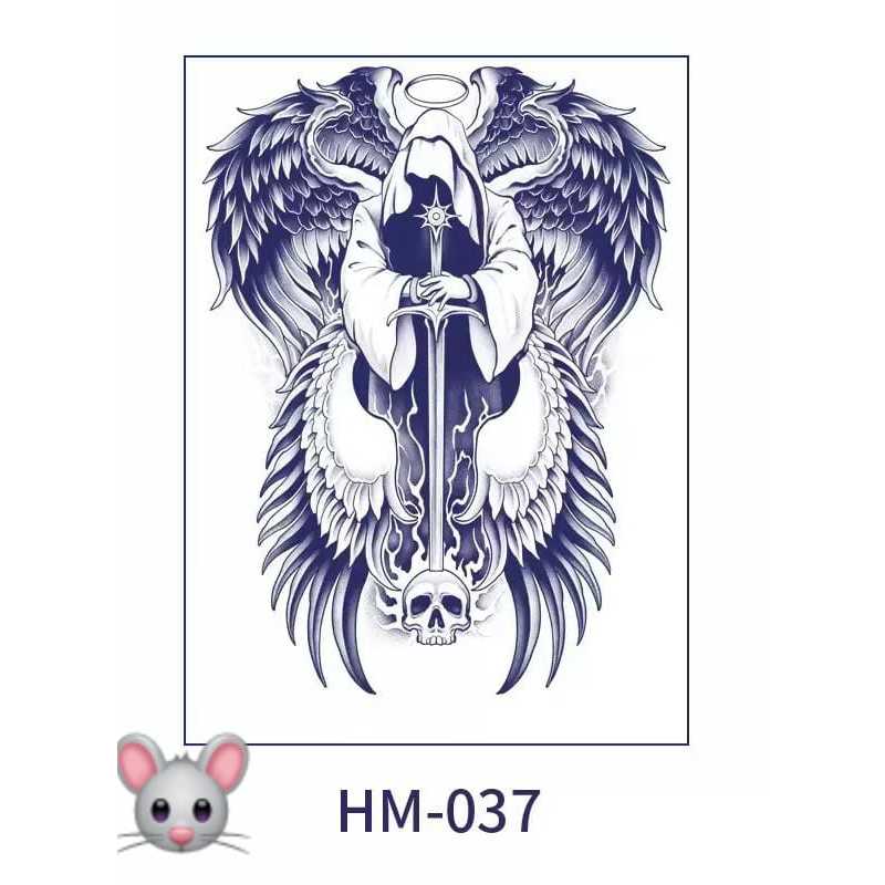 Stiker Tatto temporer punggung.tahan 7 hari