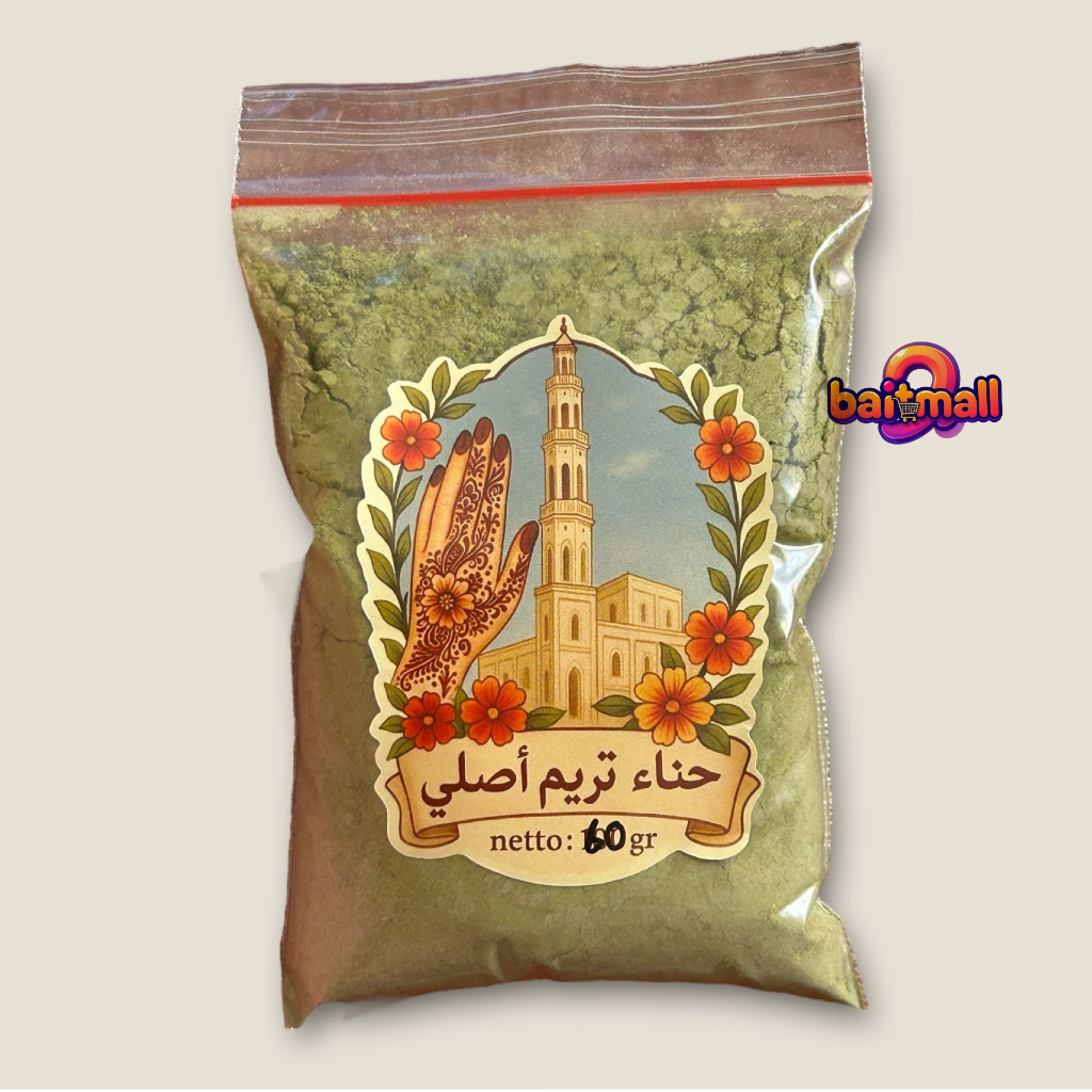Henna Bubuk Tareem / Henna Klip / Henna Tarim 100% Original Berat 60gr+/-