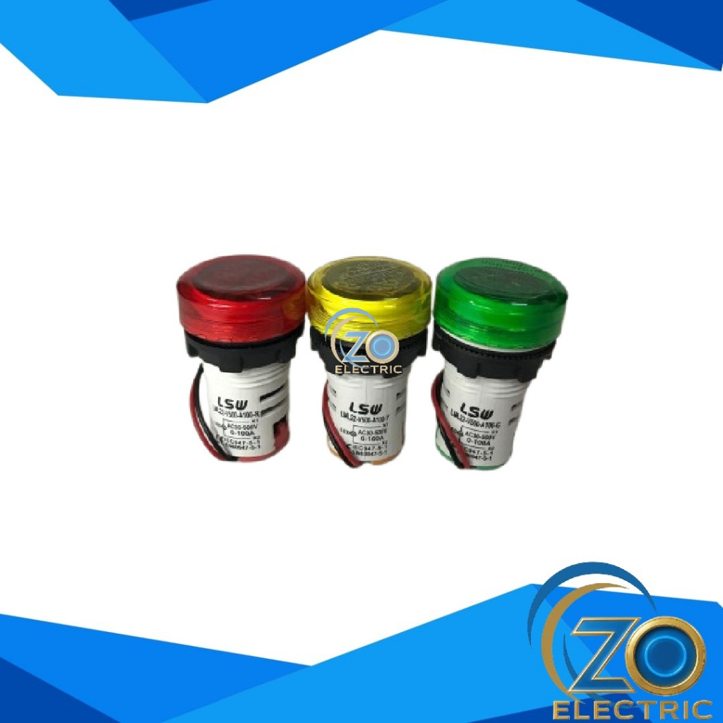 PILOT LAMP VOLT 500V AMPERE 100A/ PILOT LAMP V+AM / PILOT LAMP VOLTMETER AMPERE METER