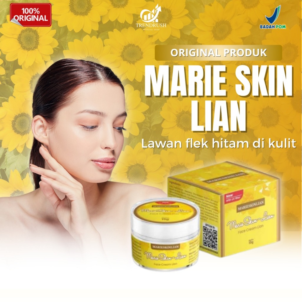 MARIE SKIN LIAN Original Cream ORIGINAL 10gr Krim Pelembab Pencerah Wajah Memudarkan Bekas Jerawat