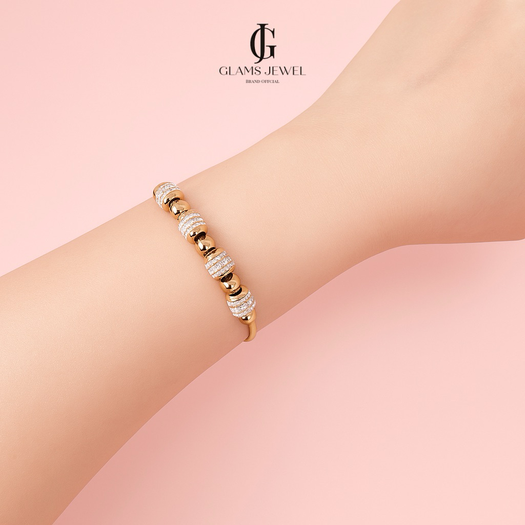 Gelang Serut Romania. Titanium Premium Lapis Emas 750