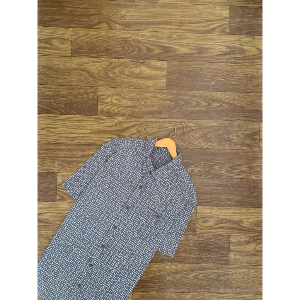 Kemeja LL BEAN Branded Pattern Short Sleeve