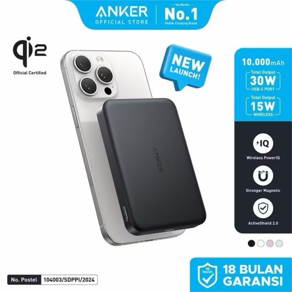 Angker Power Bank magGO 10.000 mAh Magnetic Wireless