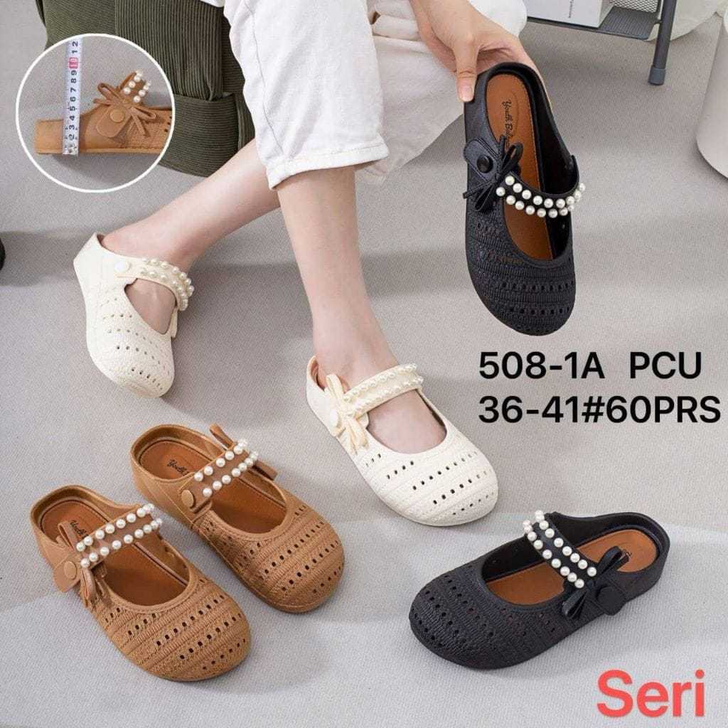 Sepatu Wanita Terbaru/Sepatu Sandal Jelly Slip On FLD 8802/Sepatu Flat Karet Import Kekinian