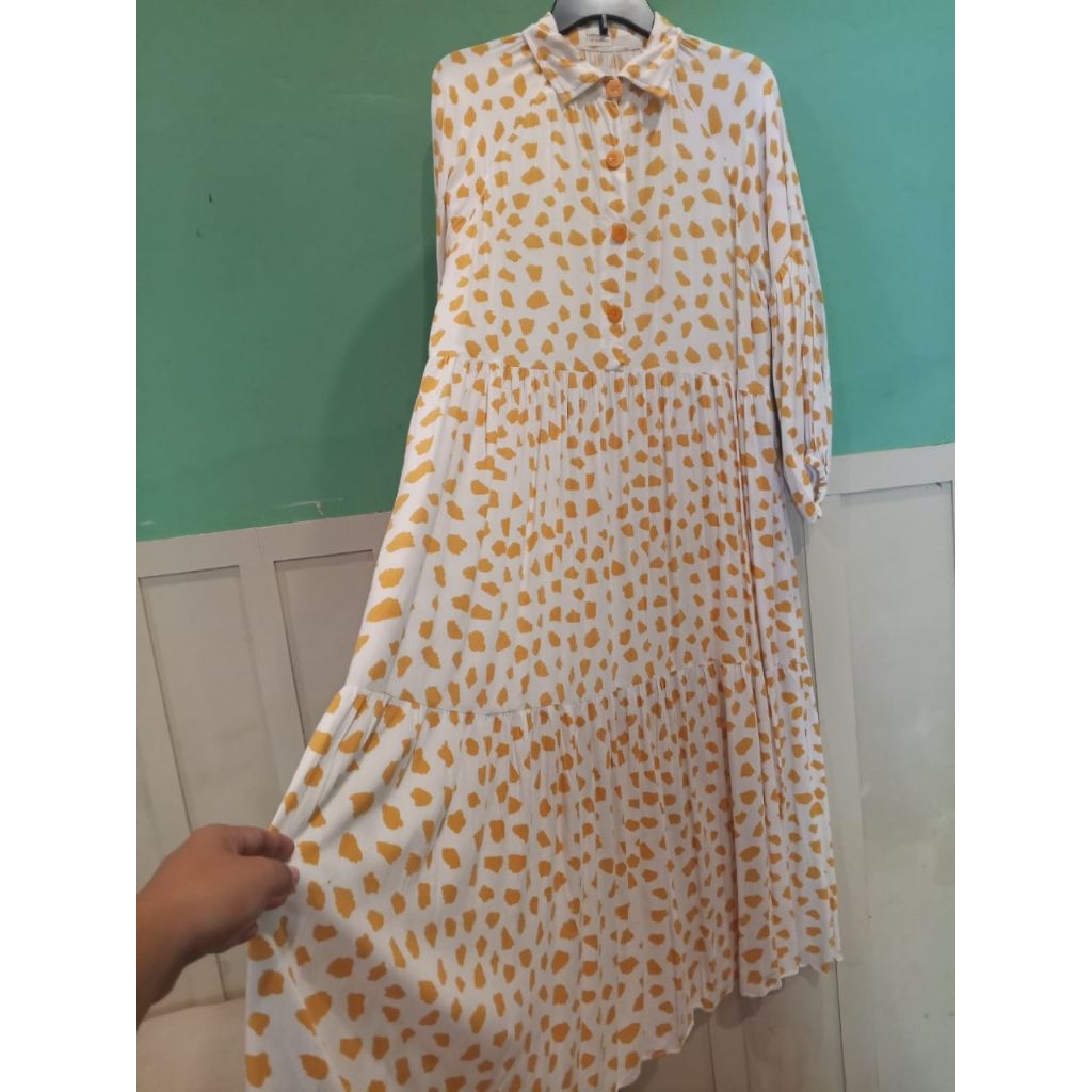 GAMIS MIDI DRESS RAYON ATASAN BLOUSE preloved