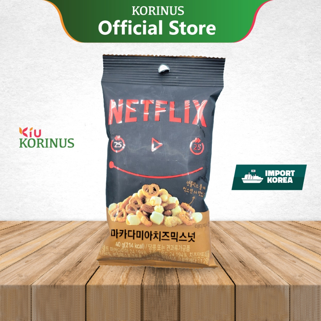 [NETFLIX] Kacang Panggang Campuran dengan Keju / Macadamia Cheese Mixed Nuts / Kacang Korea 40g