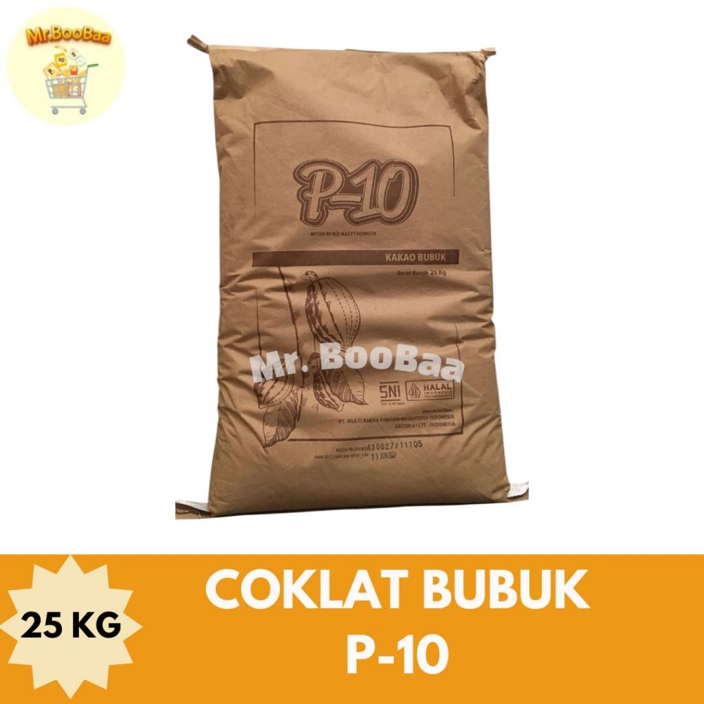 Coklat Bubuk P-10 25 kg/ coklat tawar