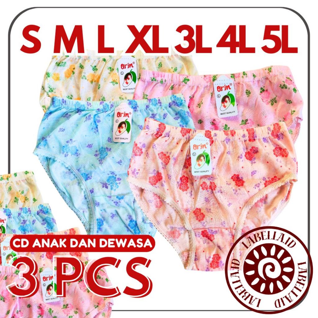 TERMURAH 3 Pcs Celana Dalam Wanita ORIN / CD wanita Orin Termurah LABELLAID