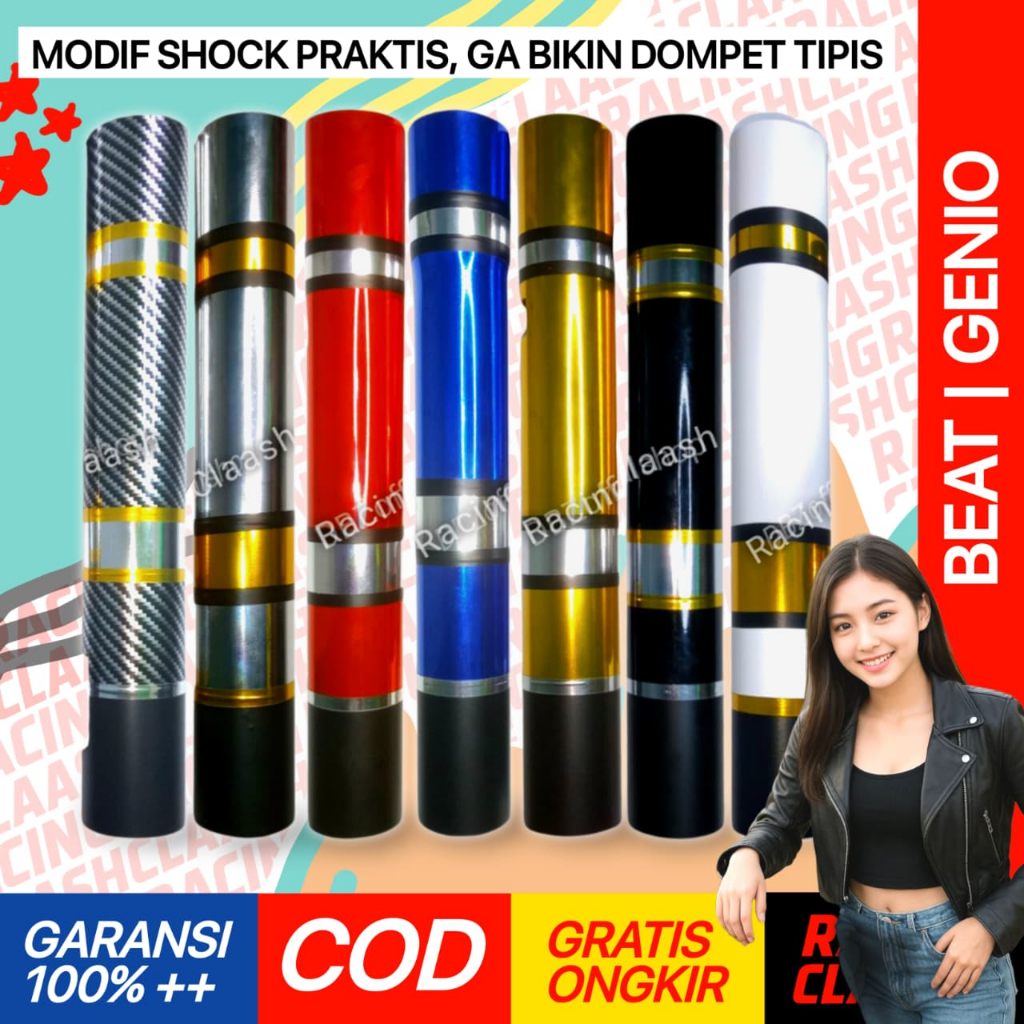 Racing Claash Cover Shock Depan Beat Genio Cover Shockbreaker Sok Beat Genio Fi Street Karbu Old New