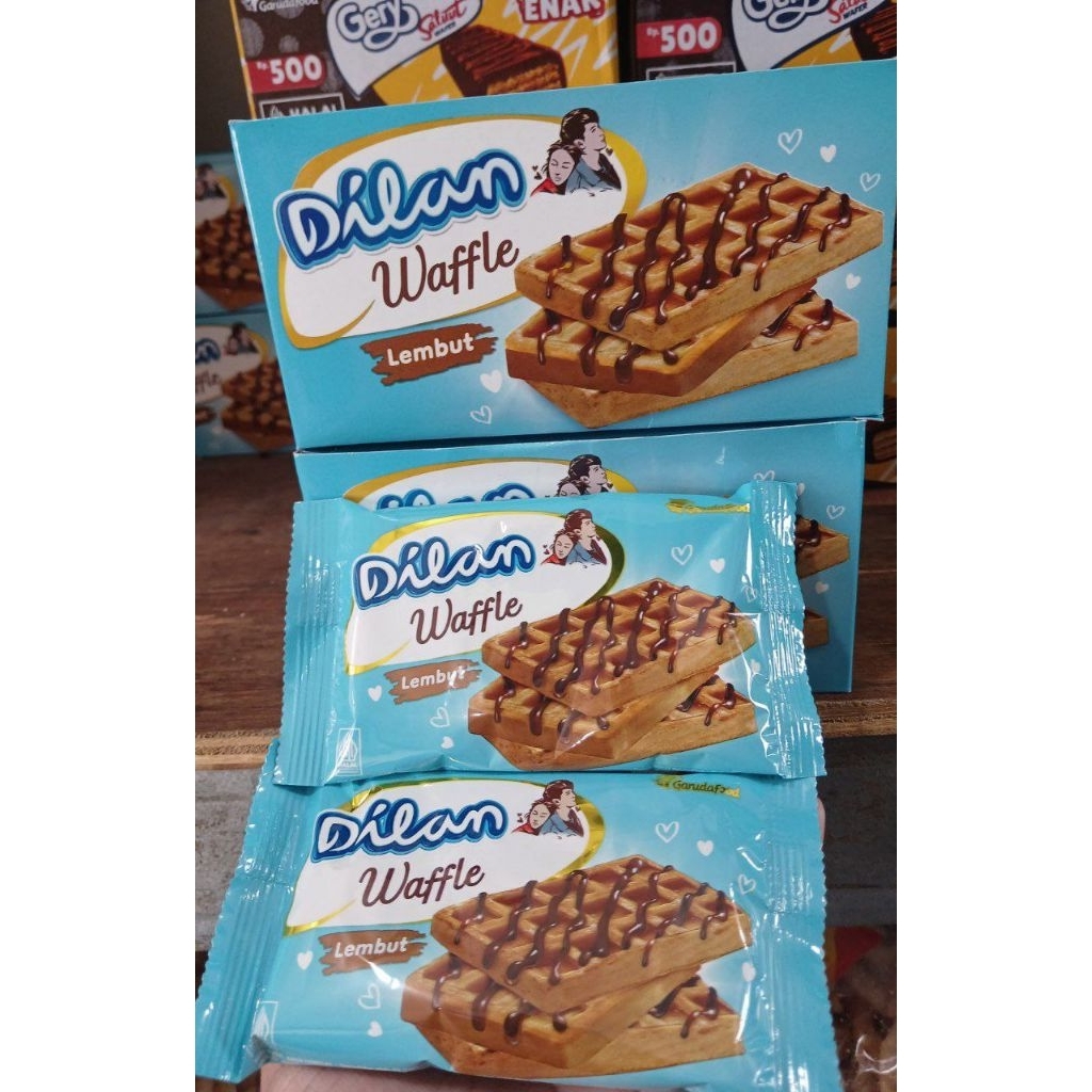 Dilan waffle coklat |Dilan waffle pandan