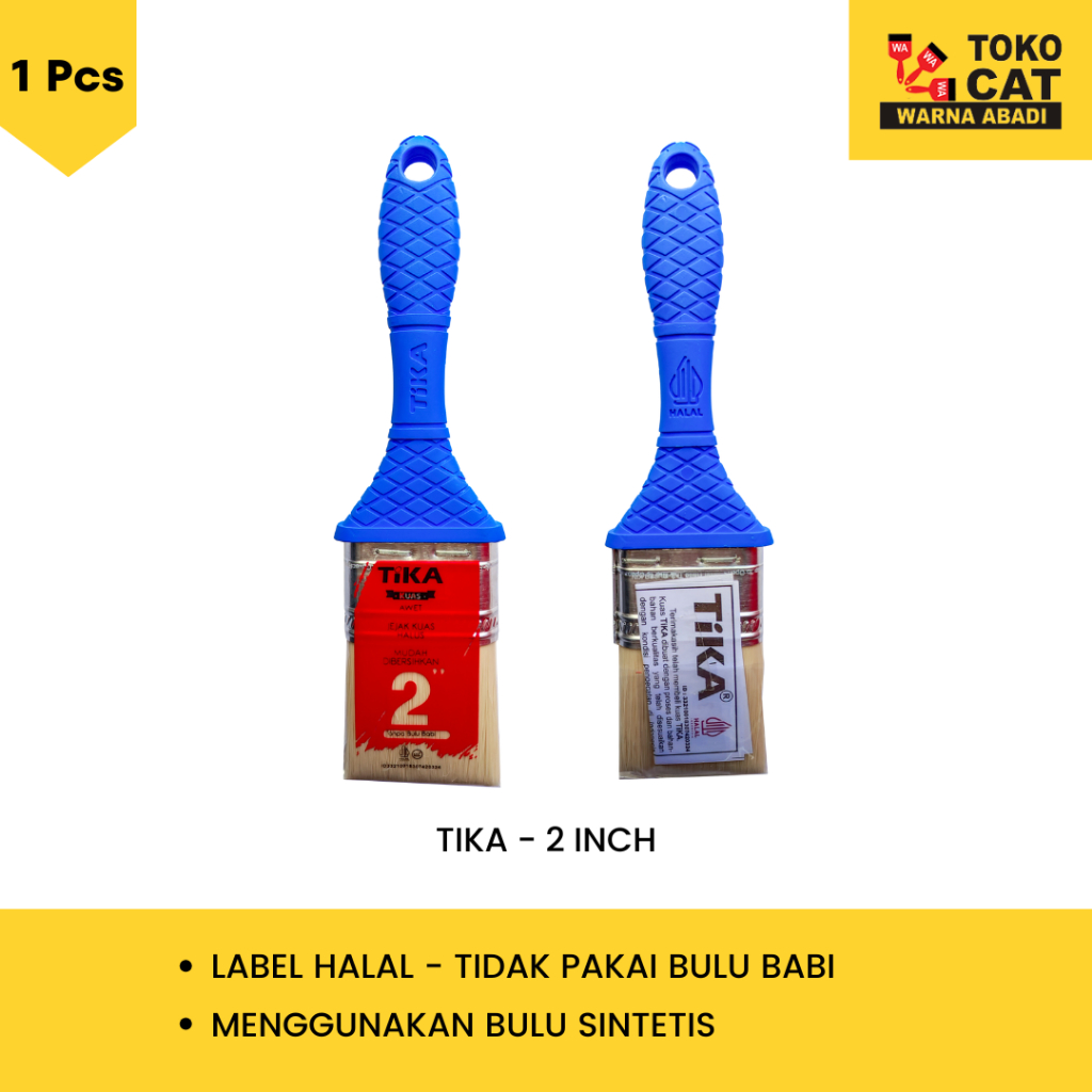 KUAS TIKA 2 INCH ( KUAS CAT TEMBOK, CAT MINYAK, DLL )