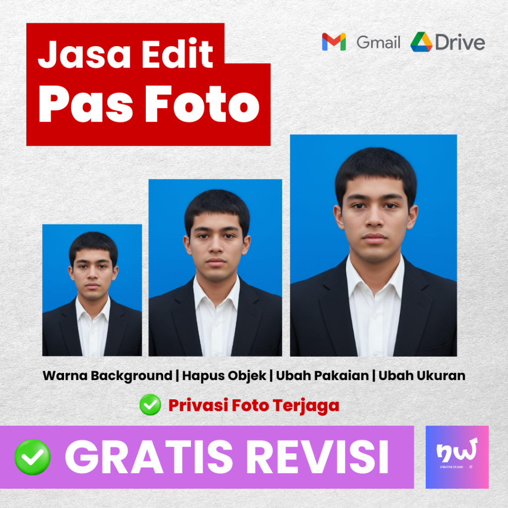 Jasa Edit Foto | Pas Foto | Edit Background | Edit Baju | Edit Wajah | Free Revisi | Edit Foto Kulia