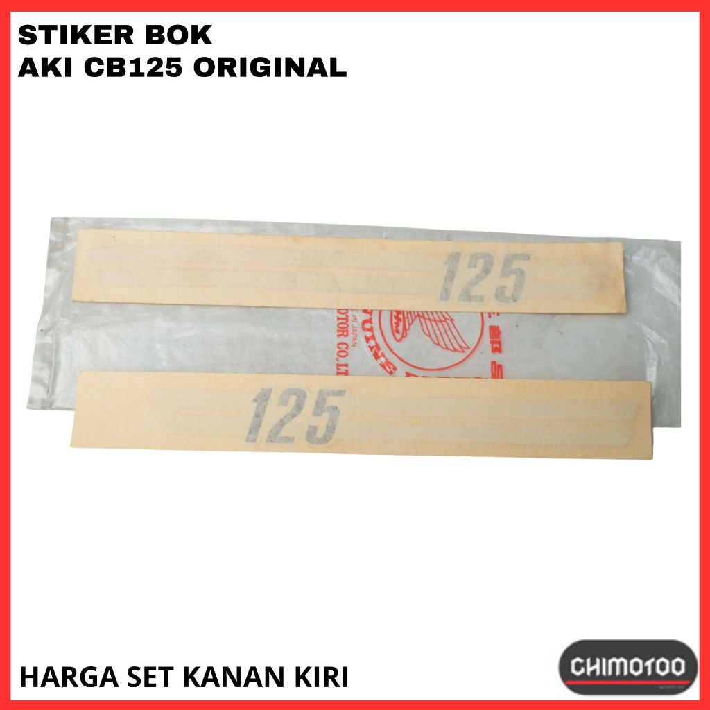 Stiker Bok Box Aki Honda Cb125 Cb 125 Original