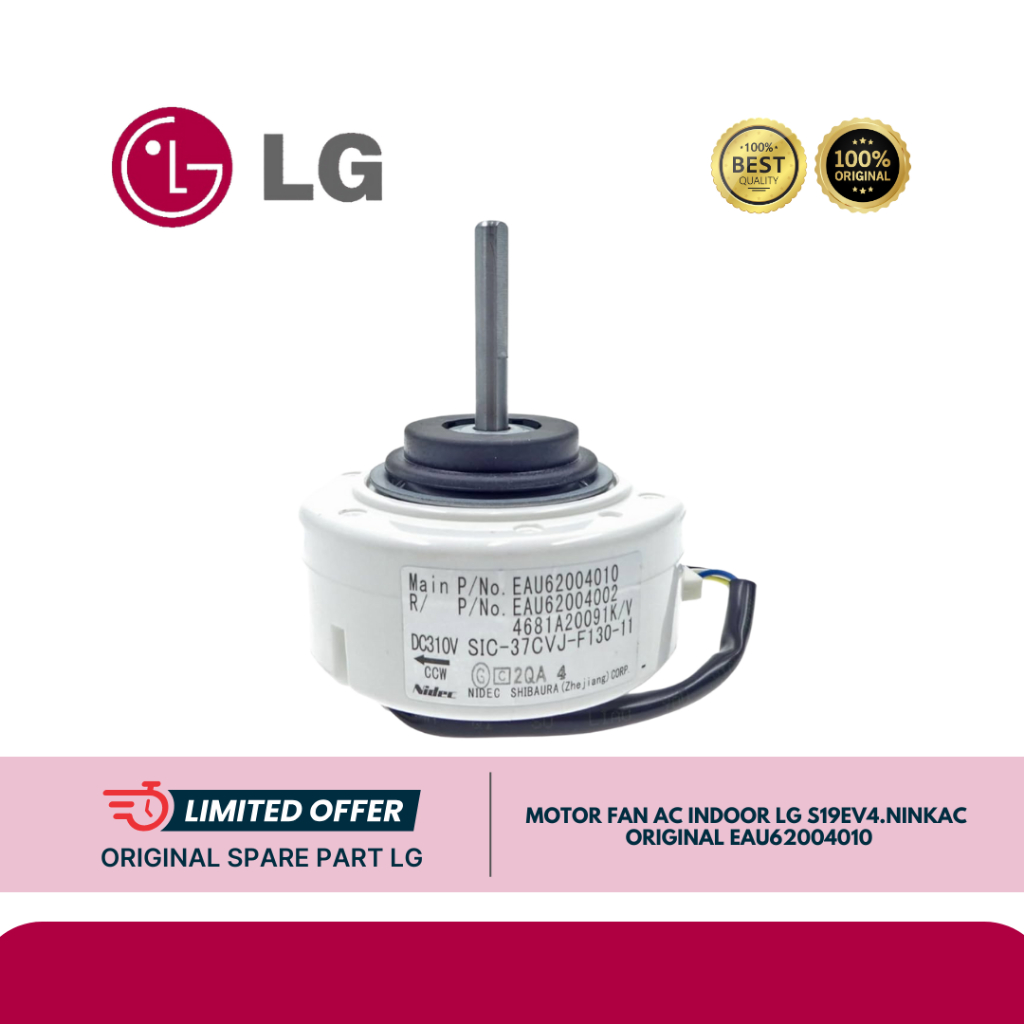 MOTOR FAN AC INDOOR LG S19EV4.NINKAC ORIGINAL EAU62004010