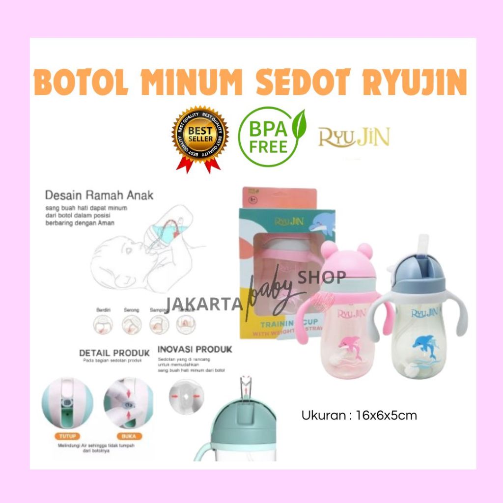 RJ009 BOTOL MINUM SEDOT RYUJIN 661151 / BOTOL MINUM ANAK ./ BOTOL MINUM BAYI / BOTOL MINUM ADA SEDOT