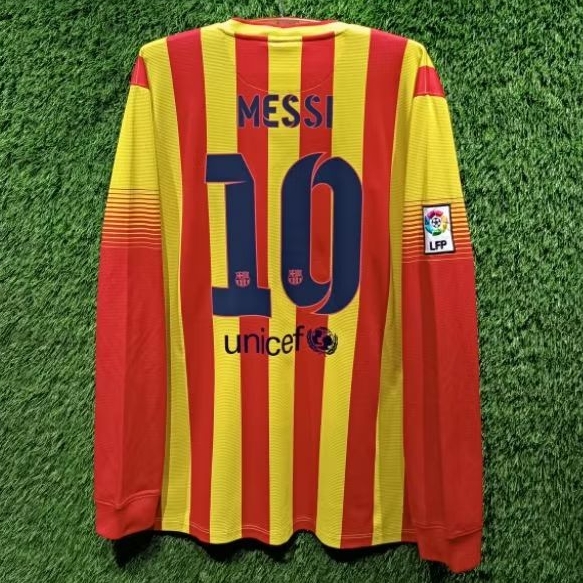Jersey Barcelona Original 2013-2014 Away Longsleeve XXL Messi 10