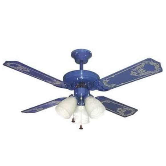 Uchida CF-125E-BL / CF-125E-GR / CF-125E-RED Kipas Angin Plafon Ceiling Fan 42in 4 Blade 3 Lampu